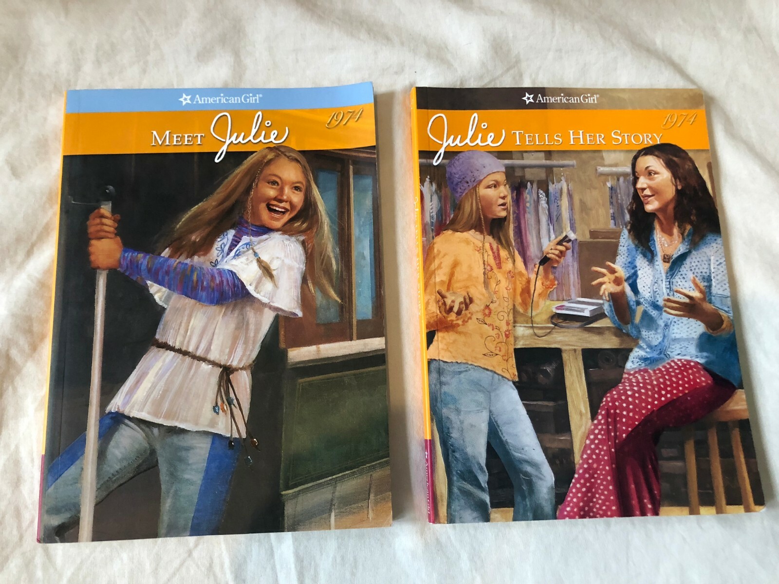 American Girl Book Meet Julie and Julie Tells Her Story 1974 Volumes 1 & 2