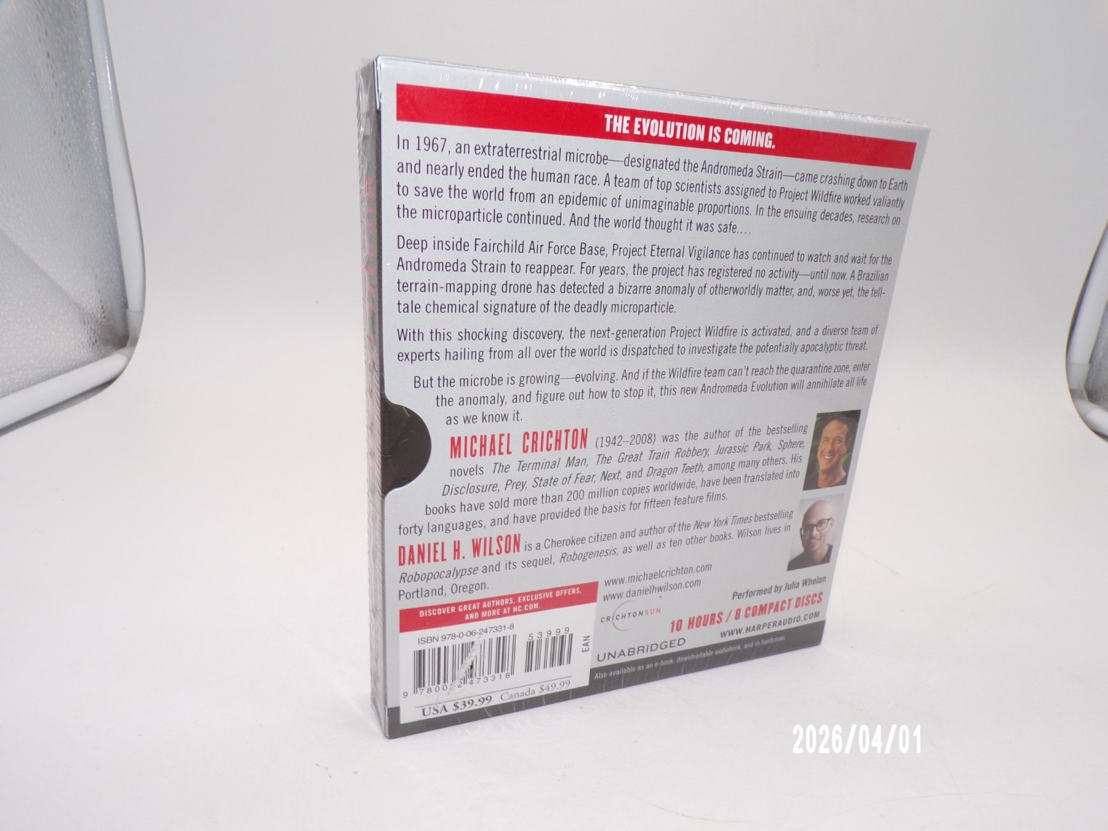The Andromeda Evolution CD by Daniel H. Wilson and Michael Crichton (2019,…
