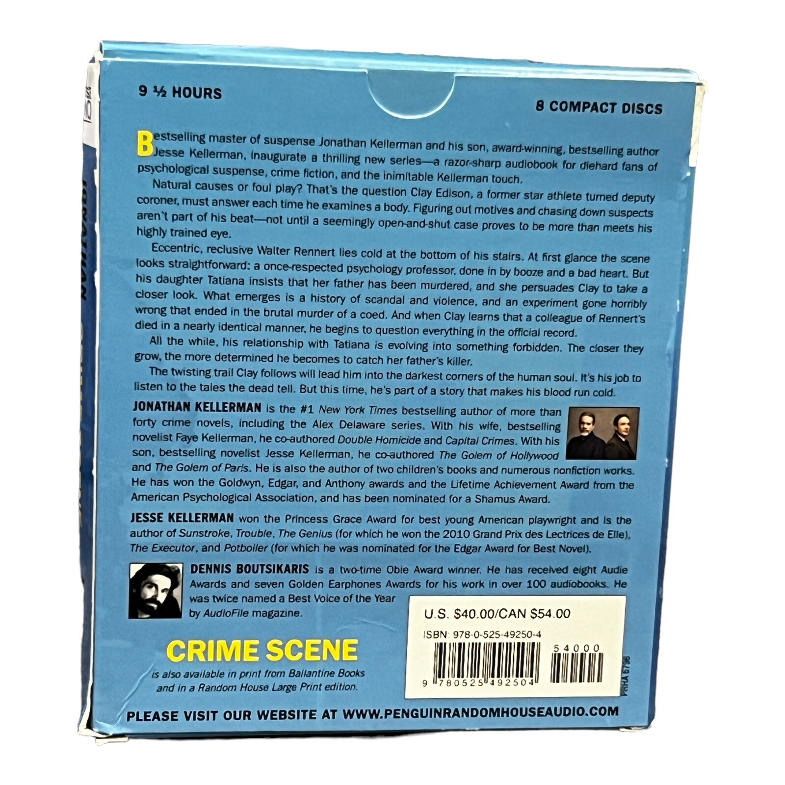 Crime Scene : A Novel by Jesse Kellerman and Jonathan Kellerman Good Used Cond.