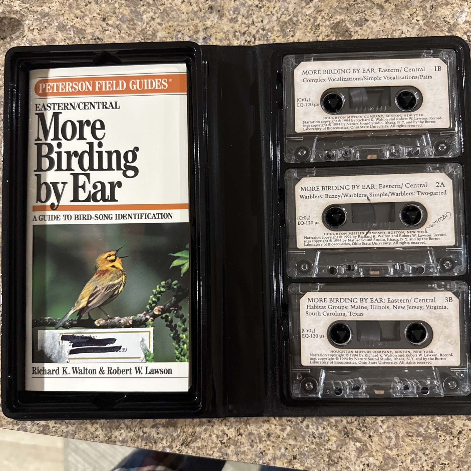 Birding By Ear Peterson Field Guides 3 Cassettes Eastern Central EUC