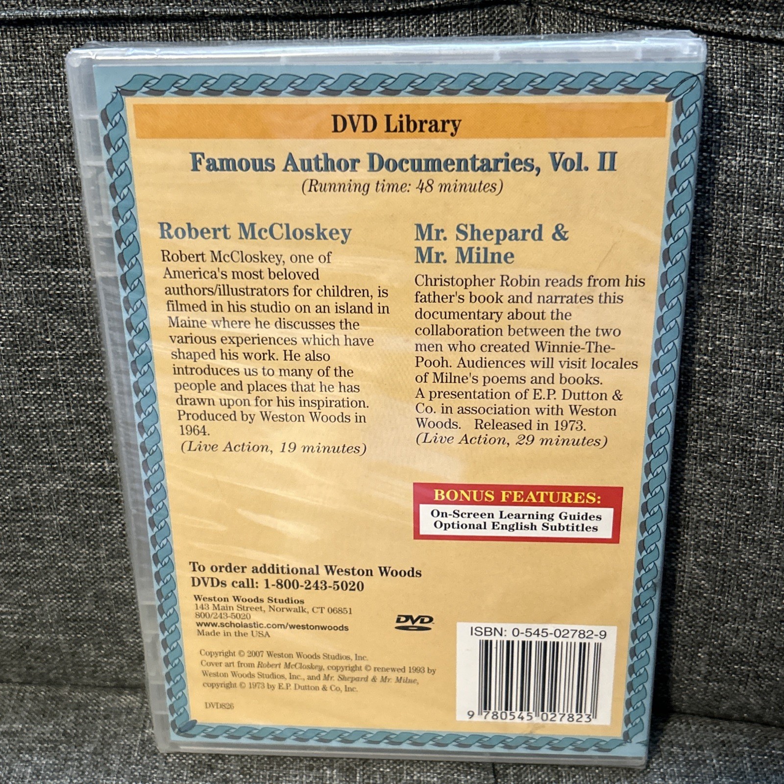NEW & SEALED Famous Author Documentaries by Weston Woods Staff 2011 Rare OOP DVD