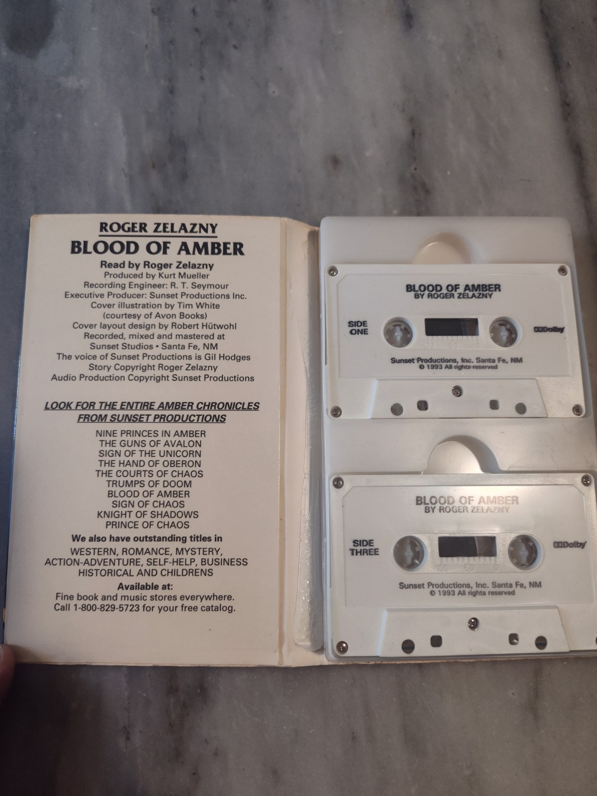 Roger Zelazny-Amber Series #1-#10 plus extra #7 Audio Books on Cassette!!!!!