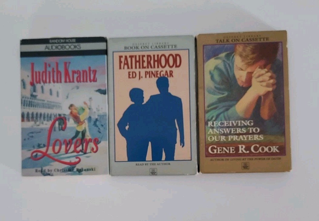 Mixed Lot of 3 audio books on Cassette Judith Krantz Gene R. Cook Ed J. Pinegar