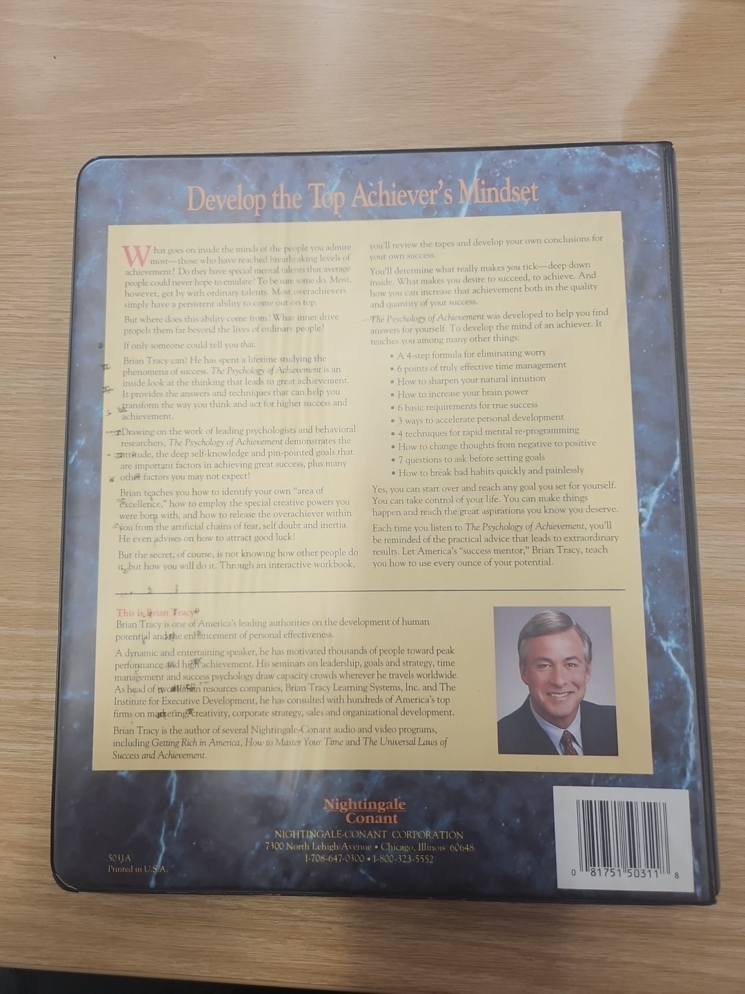 The Psychology of Achievement: Brian Tracy 7 Cassette Nightingale Conant