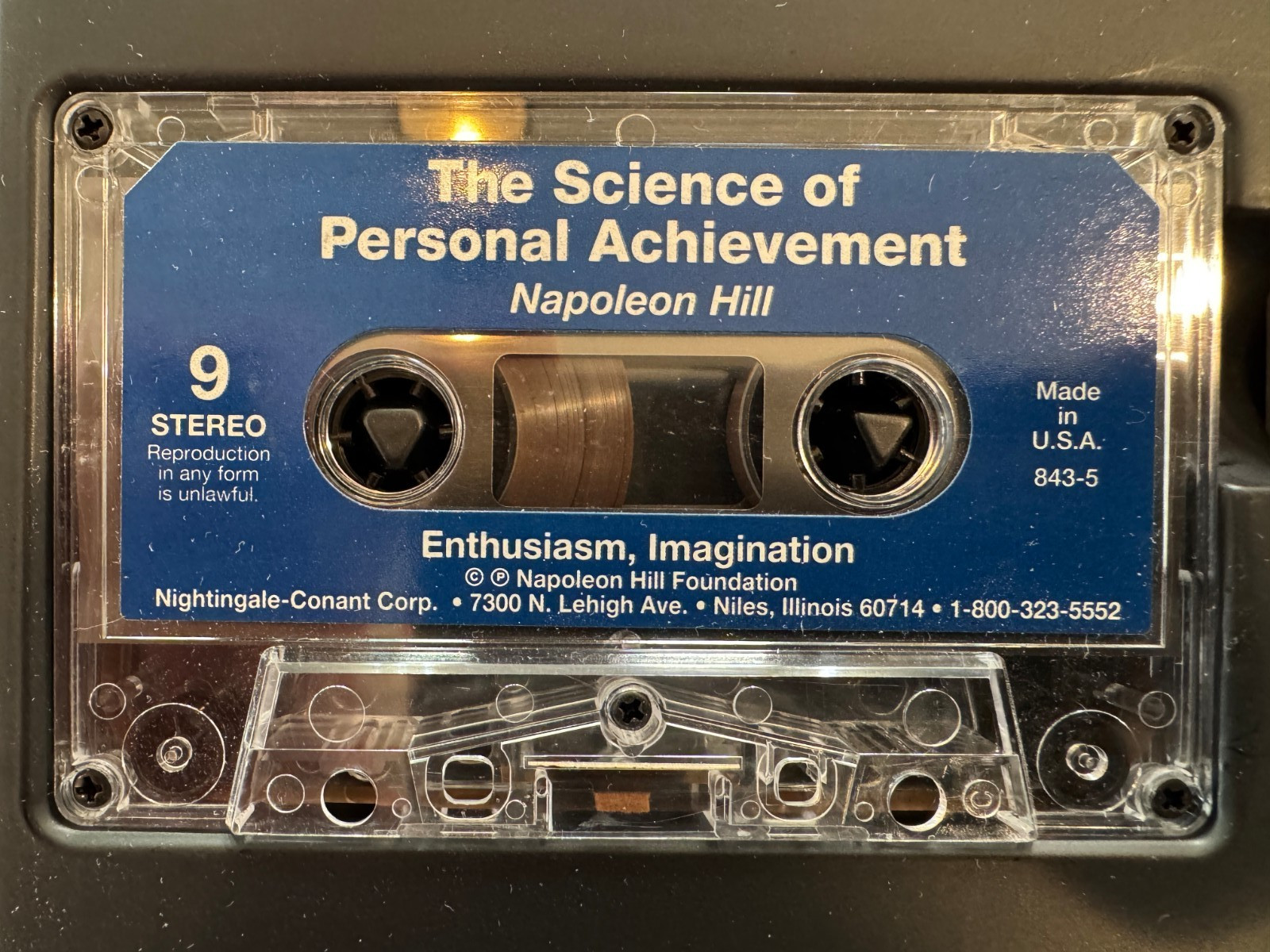 RARE THE SCIENCE OF PERSONAL ACHIEVEMENT NAPOLEON HILL 6 CASSETTE BOX+BONUS