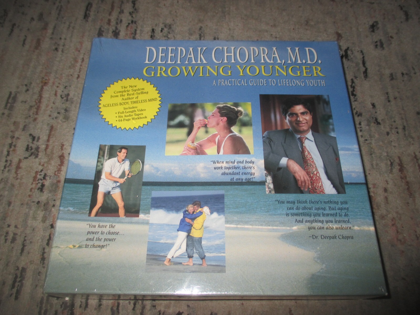 DEEPAK CHOPRA — GROWING YOUNGER CASSETTE TAPE / VHS SET SEALED NEW