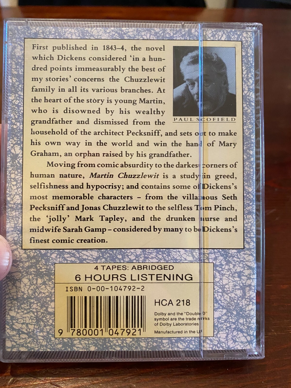 Charles Dickens Martin Chuzzlewit Audiobook Cassette Tape x 4