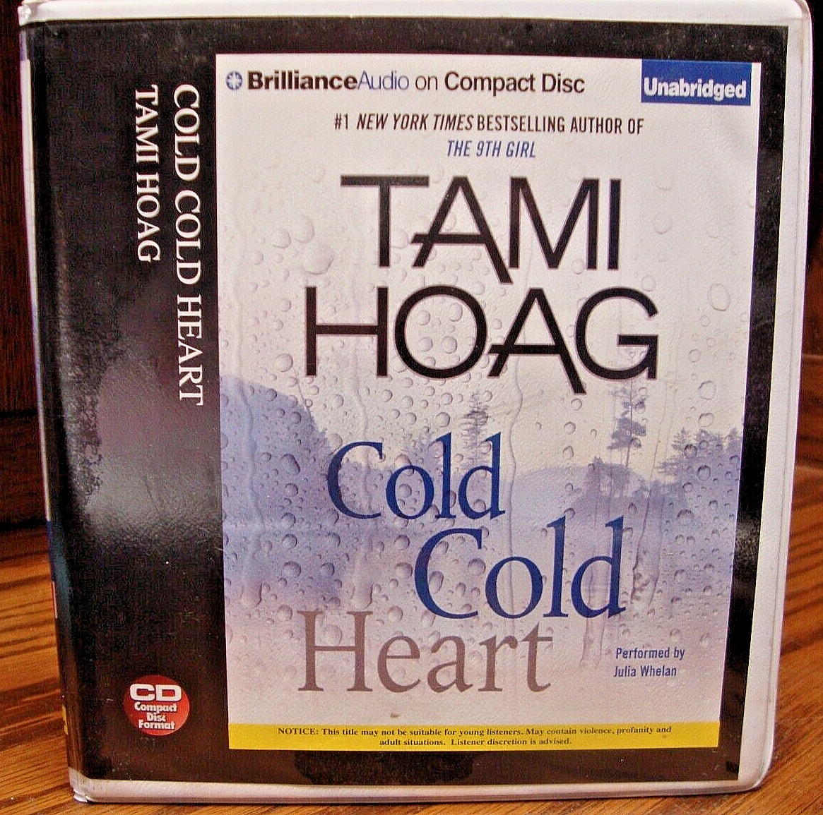 AUDIOBOOK~ Cold Cold Heart- by Tami Hoag- Unabridged on 10 CDs Ex-Lib 12+ hrs O6