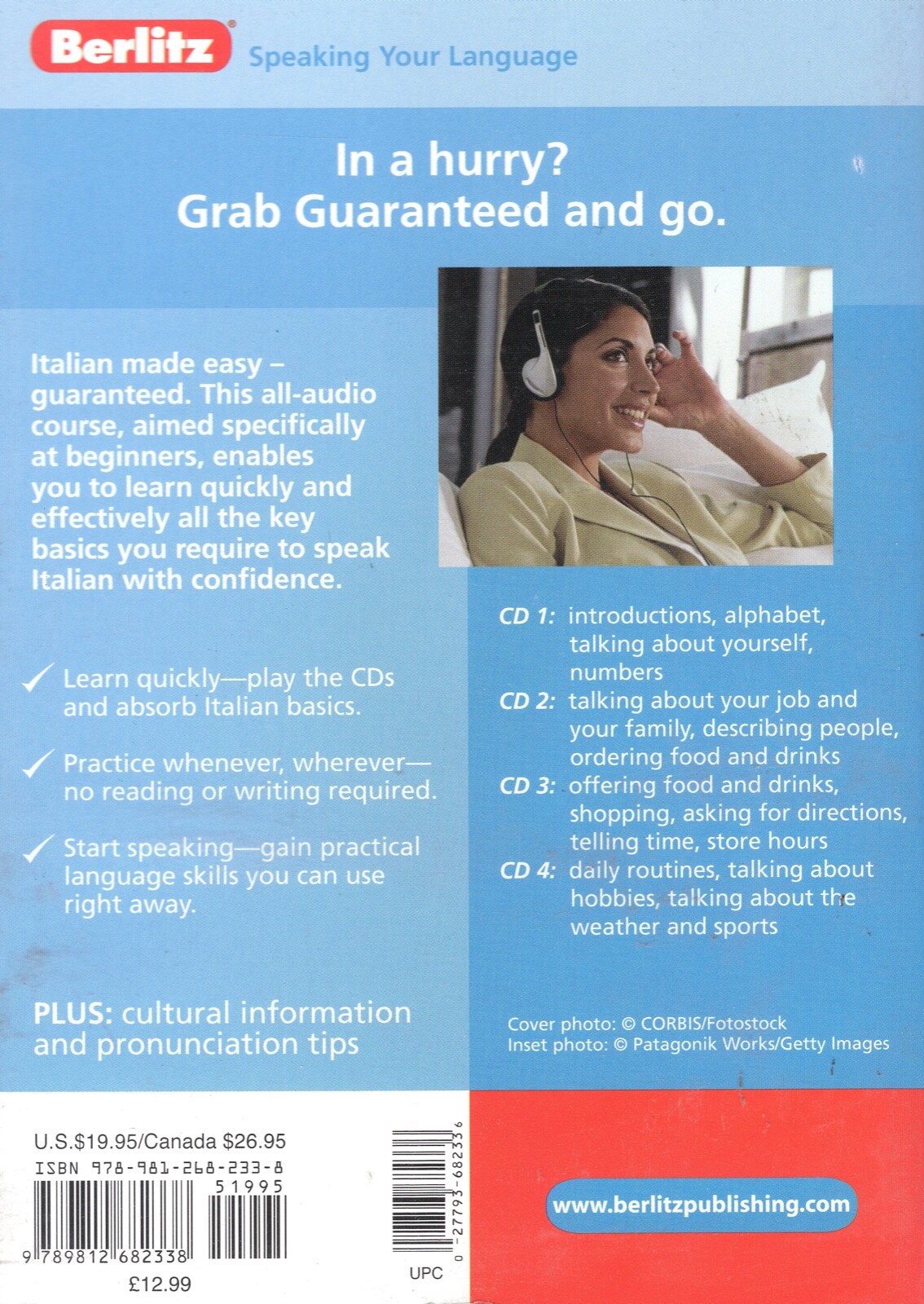 Italian Guaranteed by Berlitz (2007, 4 Audio Compact Discs) (BRAND NEW)