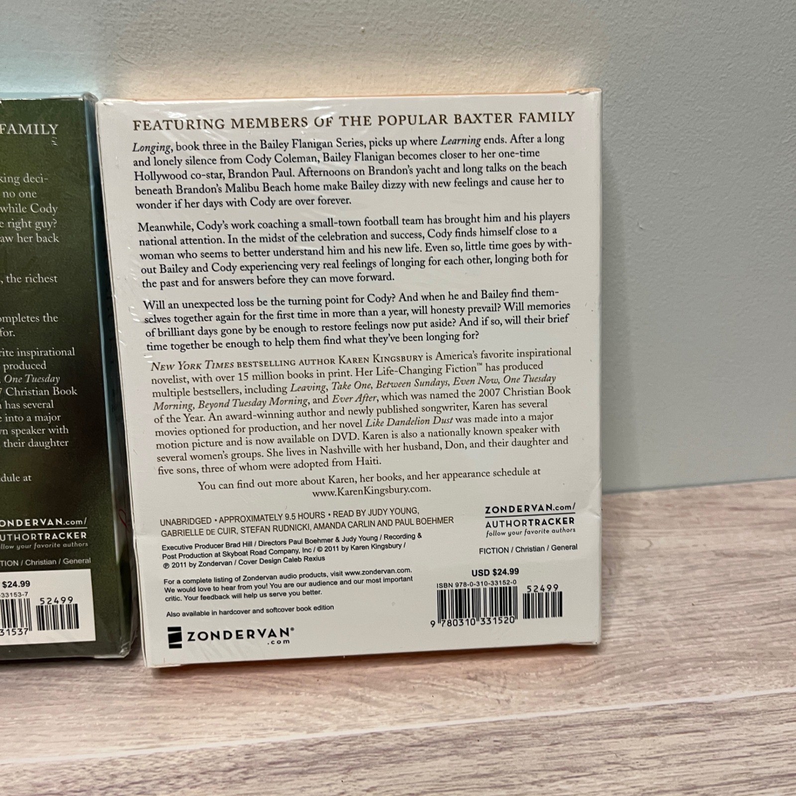Karen Kingsbury Longing and Loving Bailey Flannigan Series Audiobooks CD Set