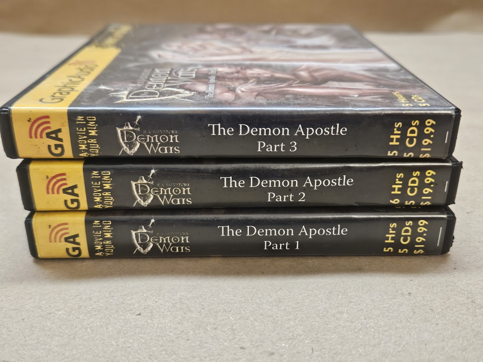 Demon Wars The Demon Apostle Part 1,2,3 by R. A. Salvatore (2009) CD Audiobook