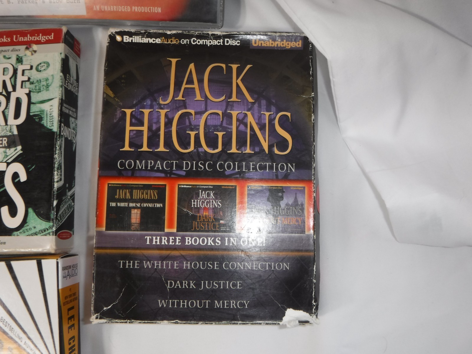 8 Thriller Audiobooks on CD Books Jack Higgins Elmore Leonard Lee Child Coben +