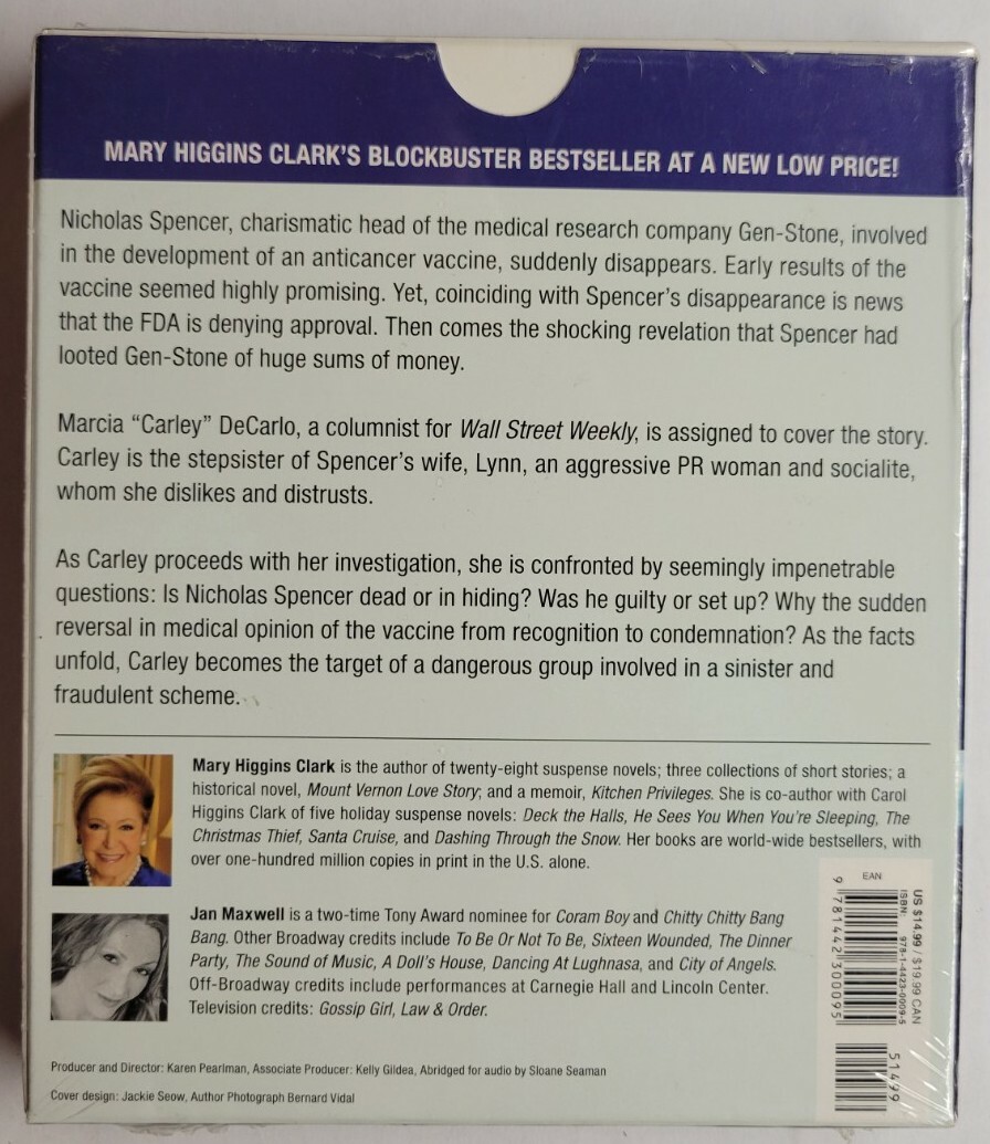 The Second Time Around Mary Higgins Clark Audiobook (CD, 2003, 4 Disc Set)