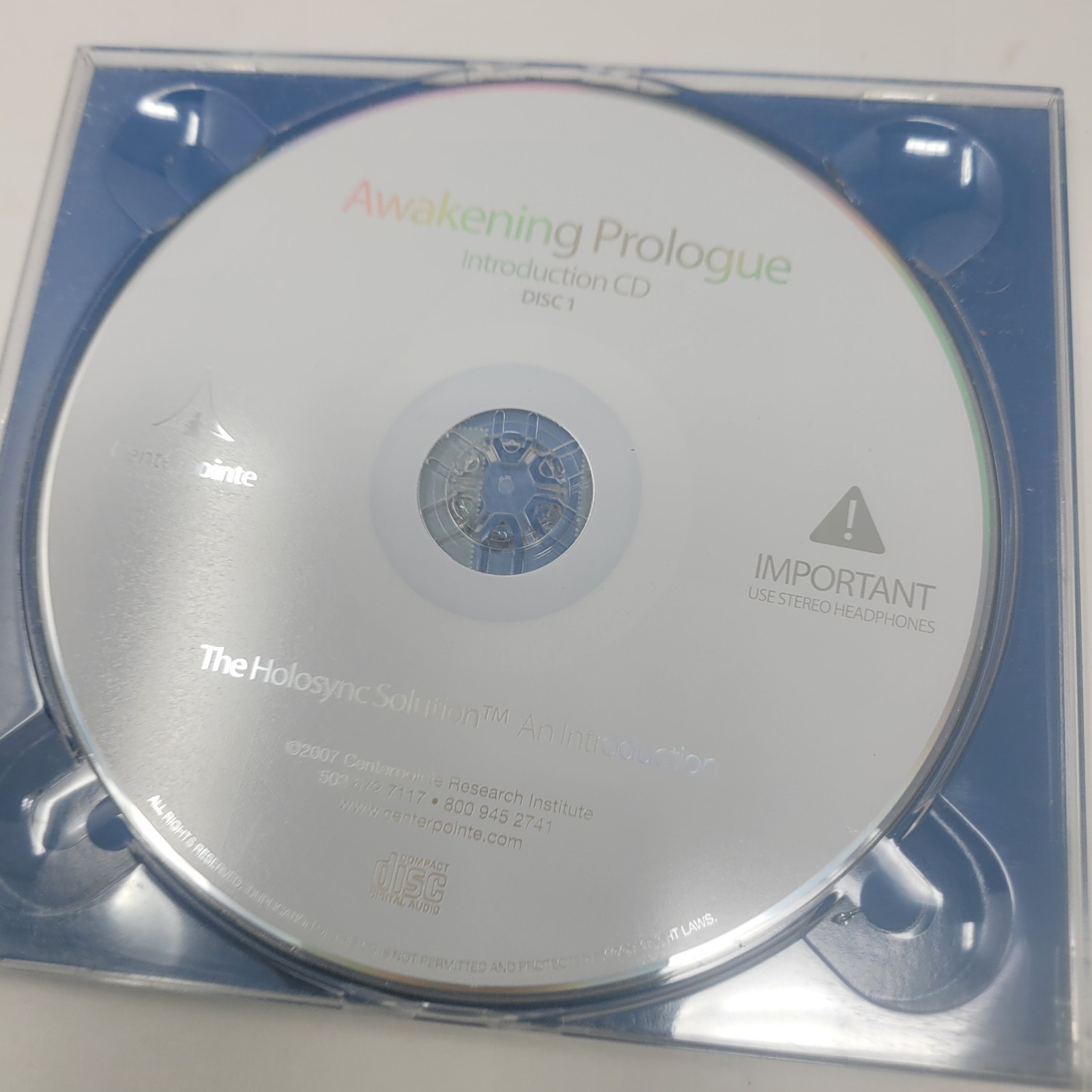 The Holosync Solution Awakening Prologue — Discs 1 & 3 of 3 Disc CD Set