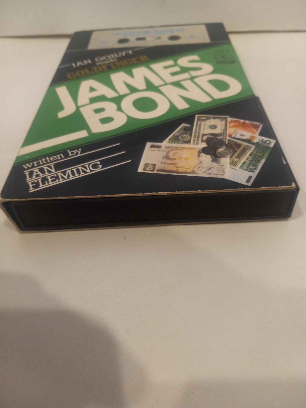 James Bond 007 Goldfinger Audio 2 Cassette Vintage 1985 Ian Fleming Spy Mystery