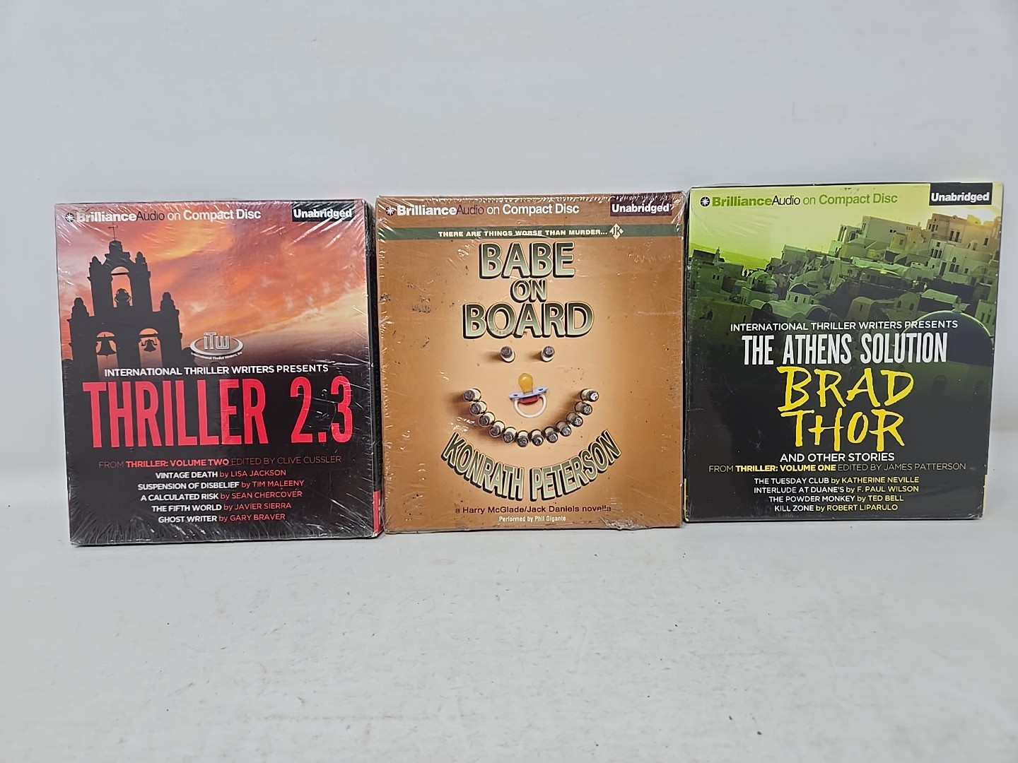 23 AUDIOBOOKS — Brand New — Mysteries, Suspense, Action, Espionage, Adventure
