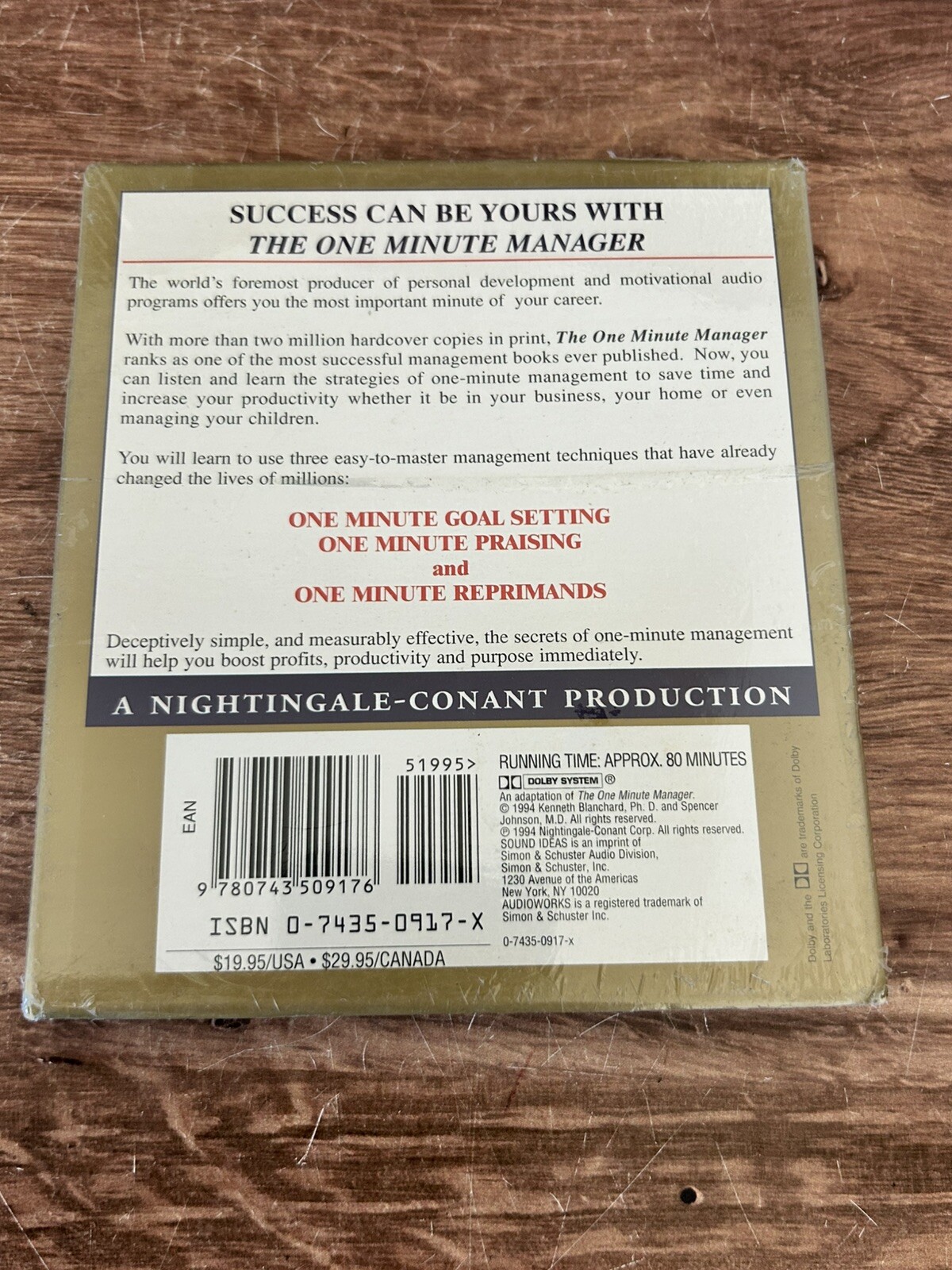 The One Minute Manager by Kenneth Blanchard and Spencer Johnson — Audiobook
