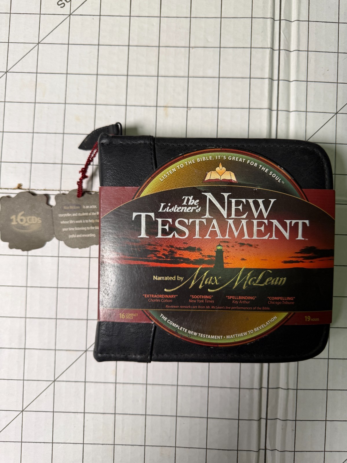 The Listener’s New Testament by Max McLean 2001 16 CD Imitation Leather Zip Case