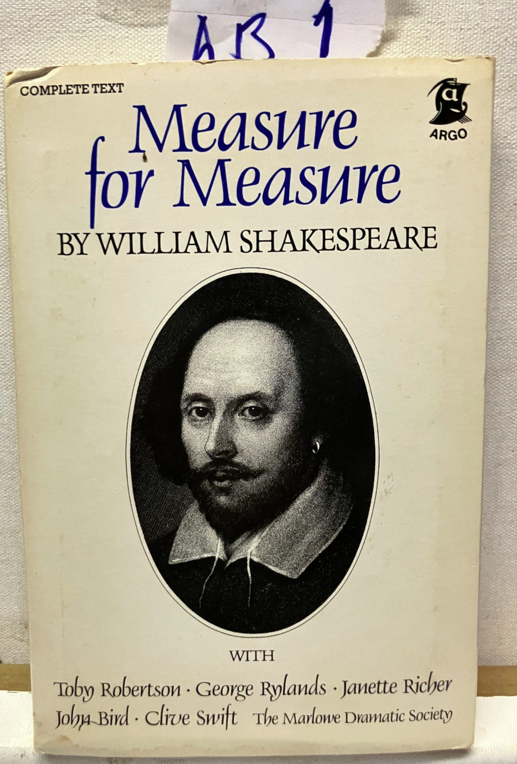 Measure for Measure Complete Text, On 2 Cassettes- FREE SHIPPING