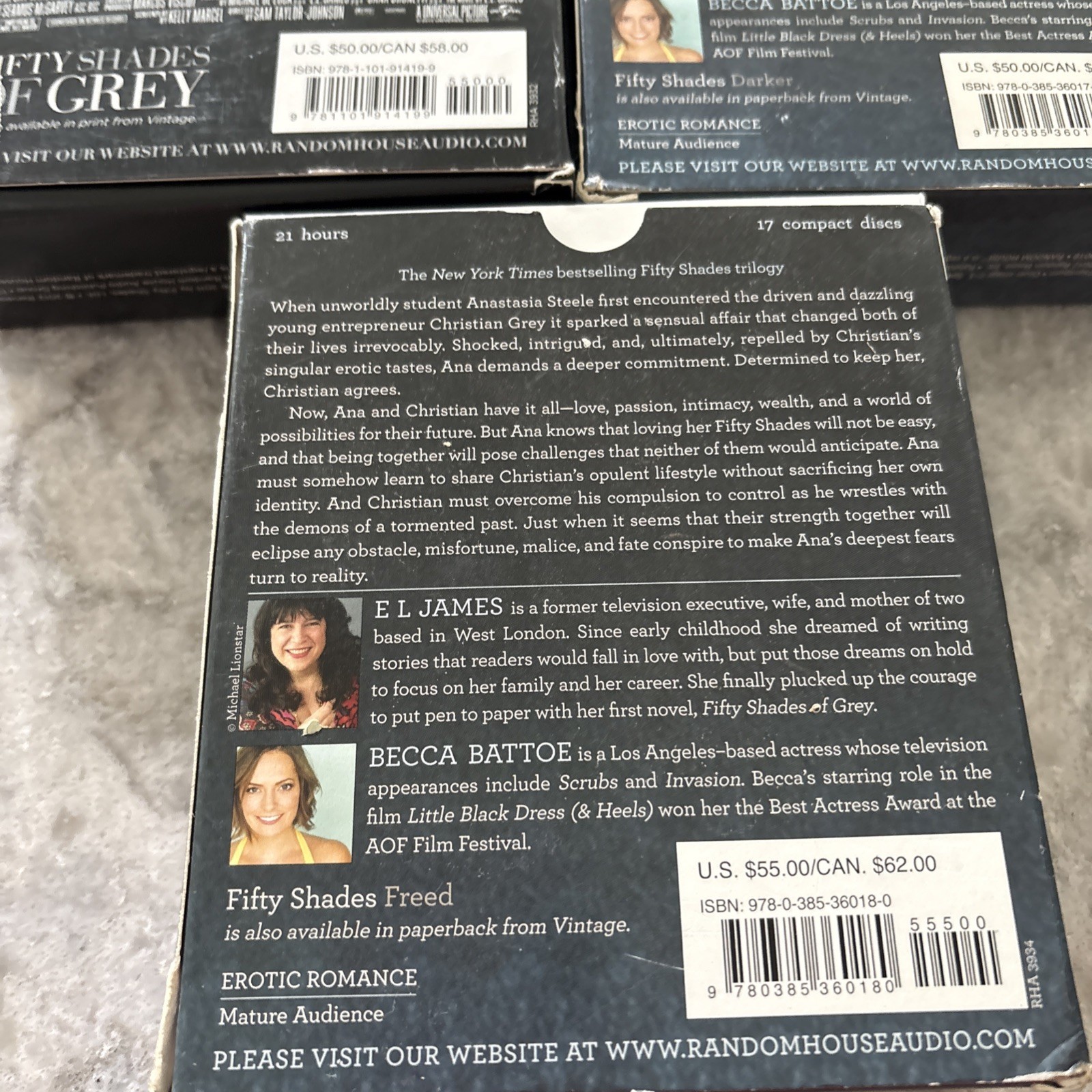 Fifty Shades of Grey Trilogy + Special Edition Fifty Shades Trilogy AudioBooks