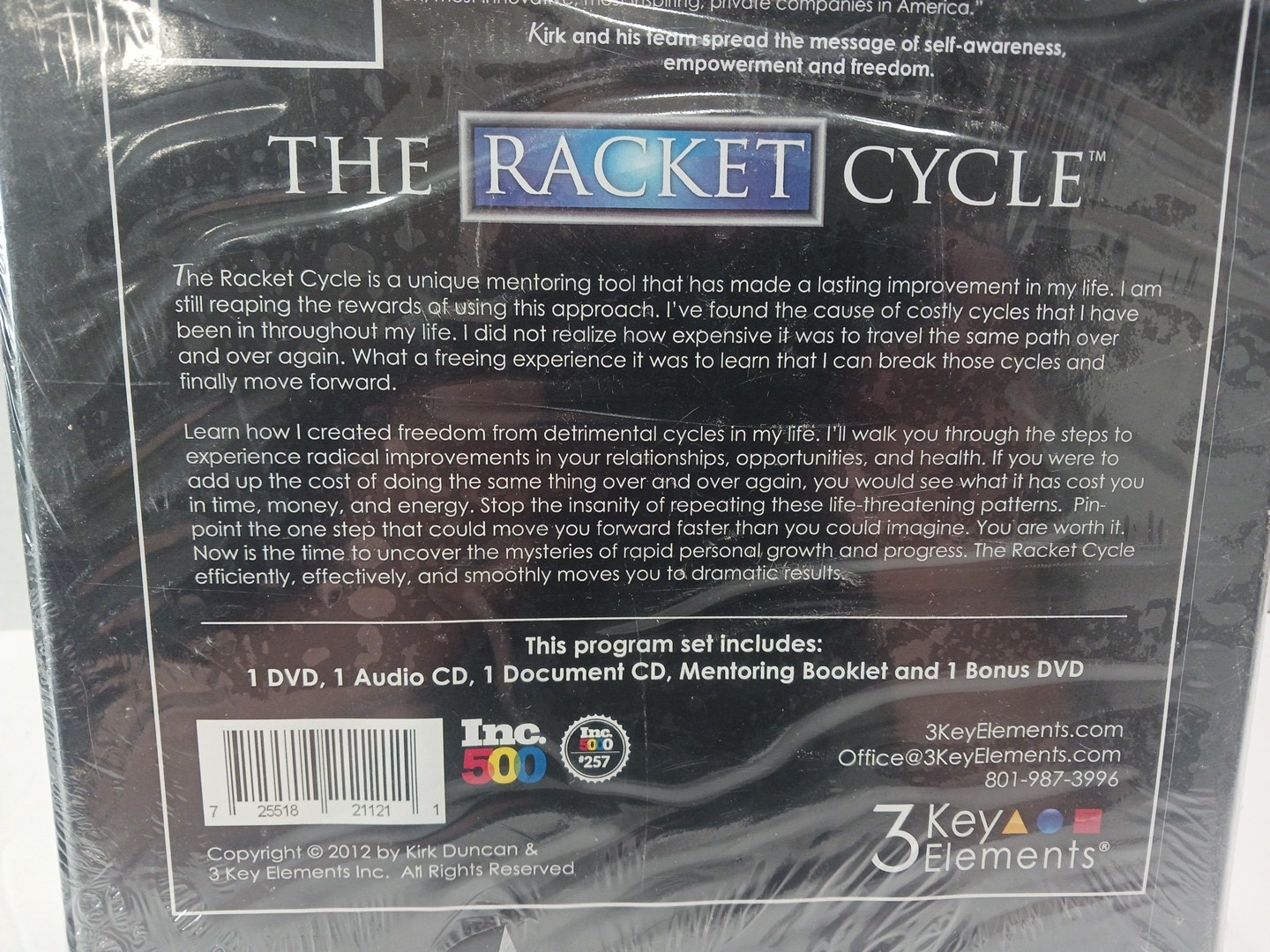 NEW The Racket Cycle 3 Key Elements Kirk A Duncan DVD Course CD Goal Achievement