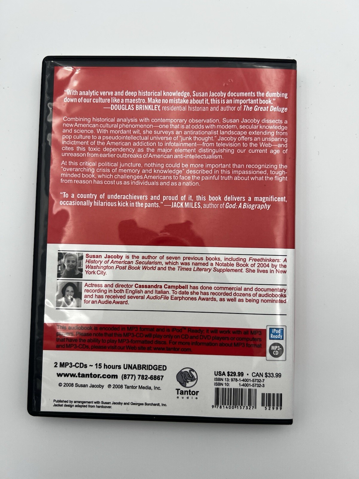 The Age of American Unreason by Susan Jacoby ( 2008 Audio CD) Audiobook