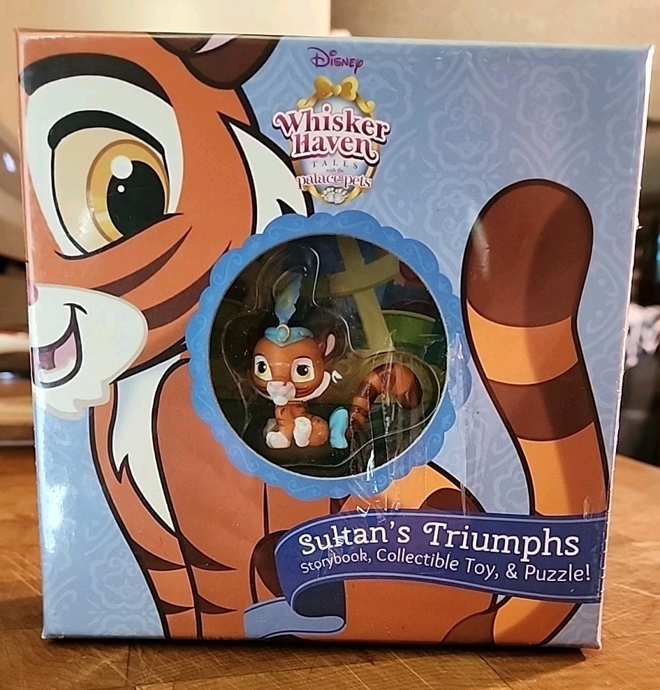 Disney Whisker Haven Tales W/ Palace Pets Sultan’s Triumph Book,Toy, Puzzle Set
