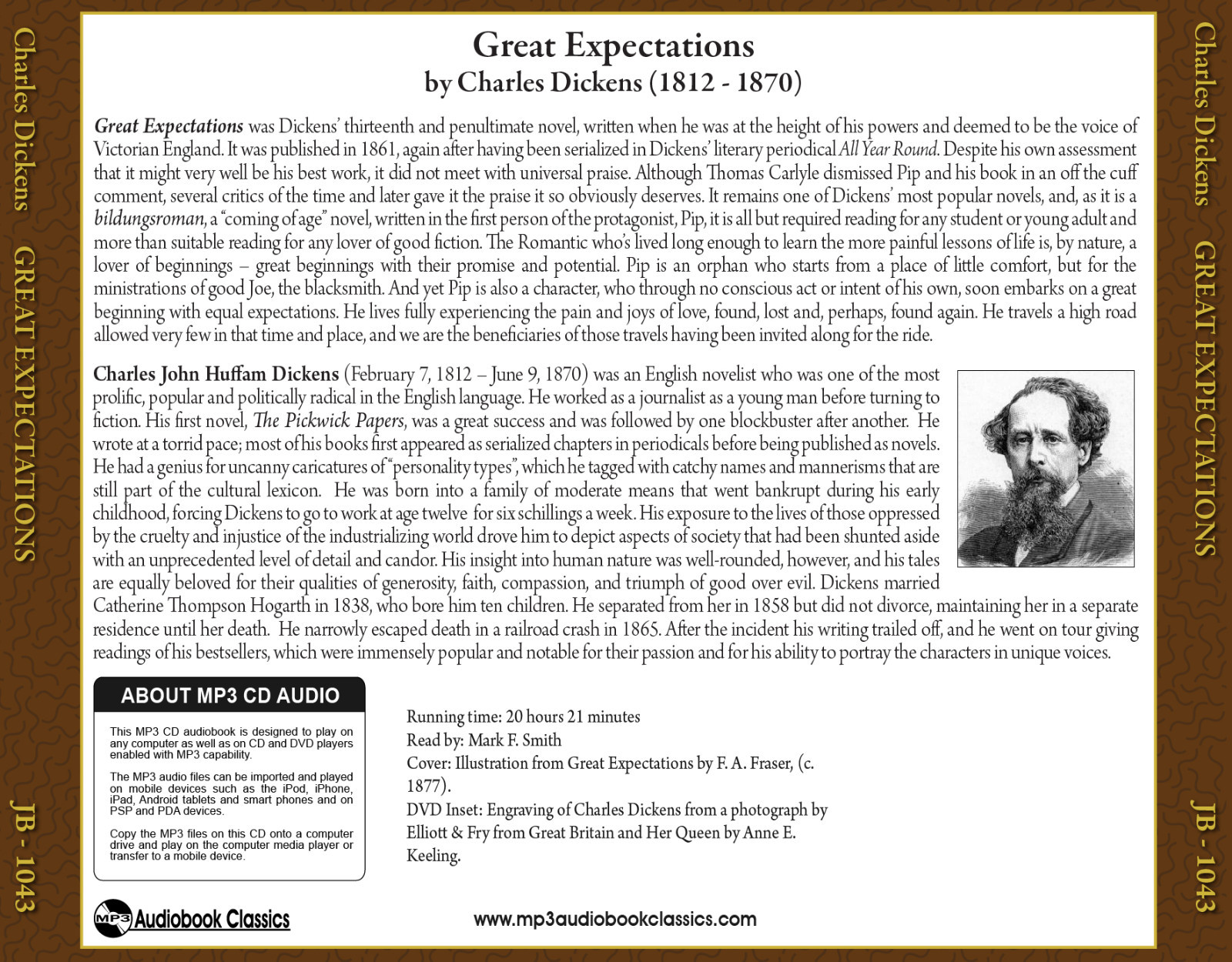 Great Expectations by Charles Dickens — MP3 Audiobook in paper sleeve