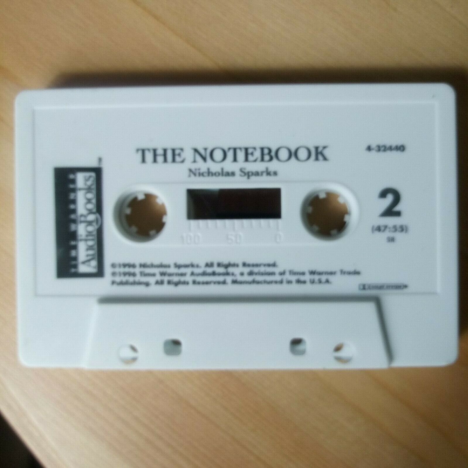 The Notebook Audio Book Cassette Nicholas Sparks 1996 2 Tapes 3 Hours Romantic