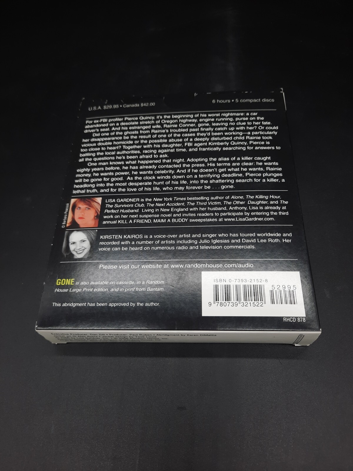 Lisa Gardner Gone 5 CD Audio Book