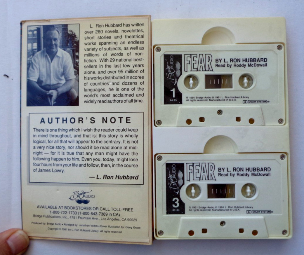 Roddy McDowall Reads FEAR by L. Ron Hubbard Audio Cassette Tape 1991