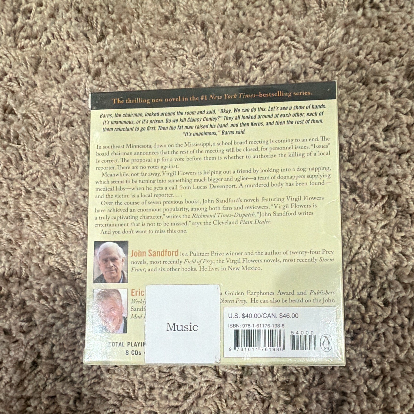 John Sandford Virgil Flowers Deadline Audiobook CD Unabridged Eric Conger