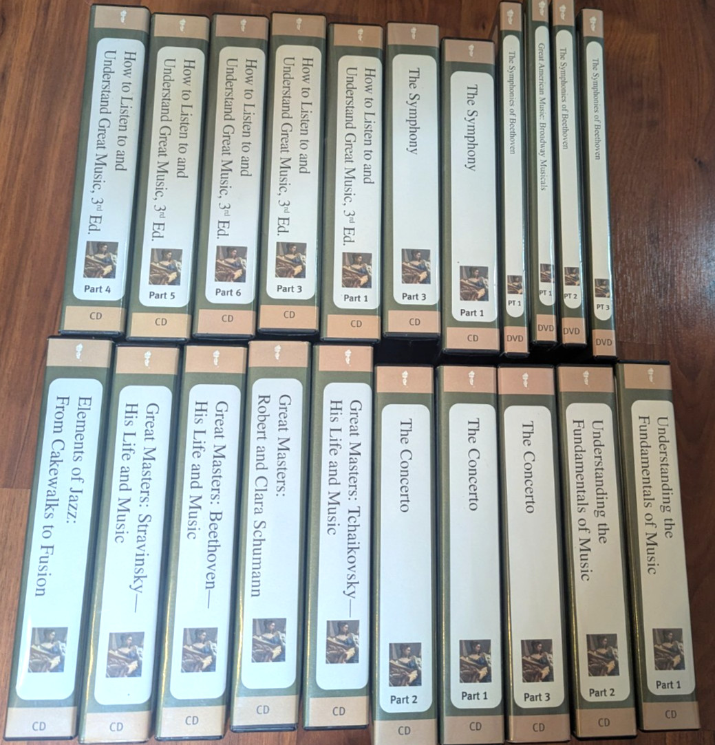 The Great Courses 144 CD Disc Lot Fine Art and Music — See Video and READ