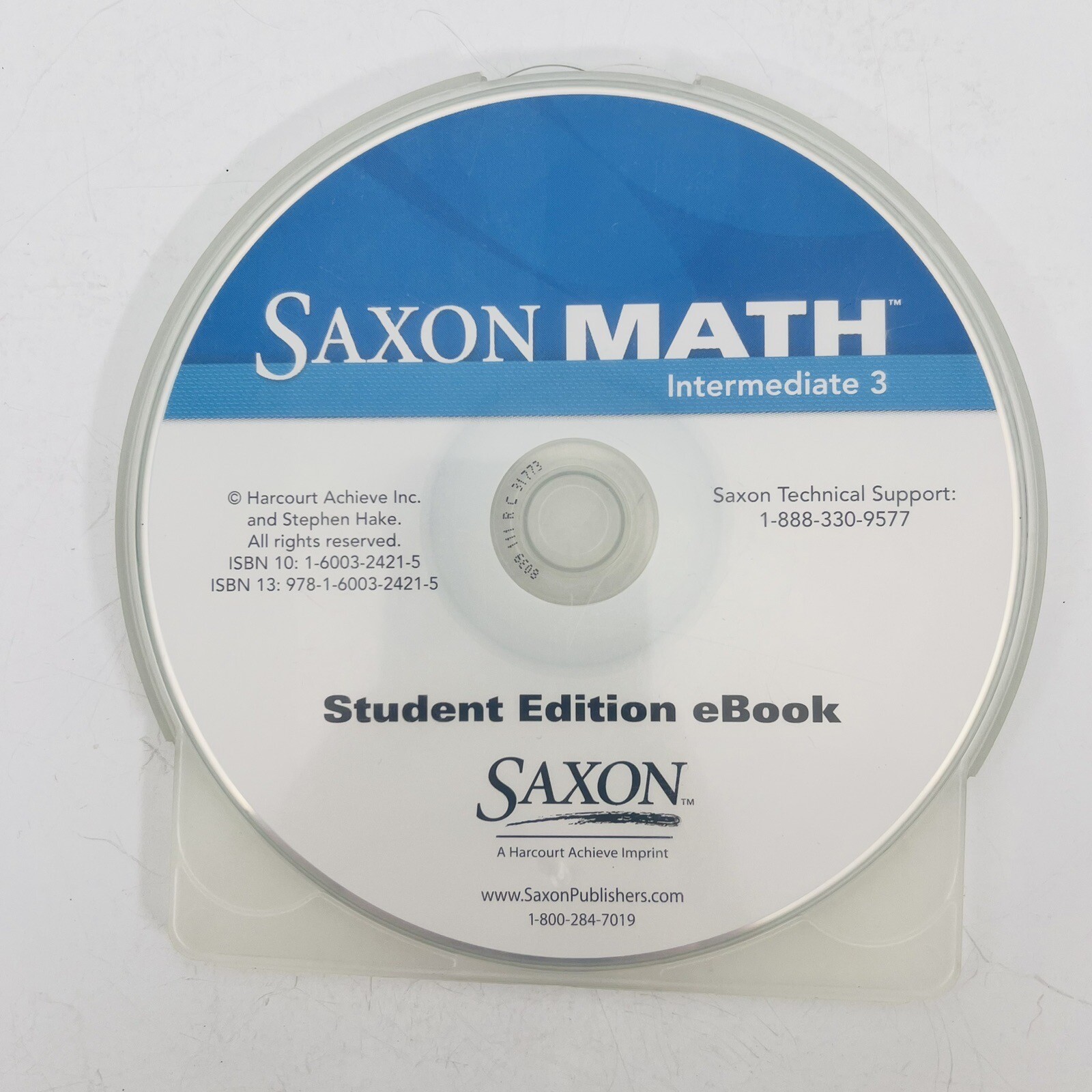 Saxon Math Intermediate 3 Student Edition electronicBook 9781600324215 CD54