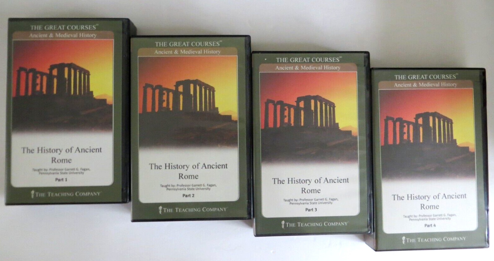 History of Ancient Rome Garrett Fagan 24 CDs & Guide Books Great Courses 4 vols