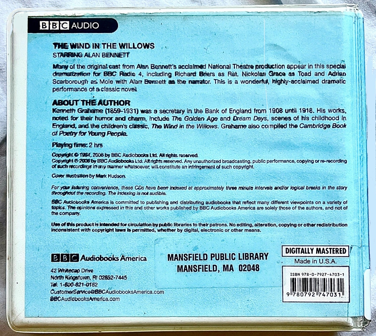 The Wind in the Willows💿CD🐸Audiobook🎧BBC Radio EXLIB Kenneth Grahame VG FreeS