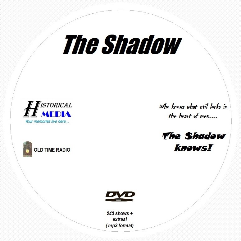 THE SHADOW — 243 Shows Old Time Radio In MP3 Format OTR On 1 DVD