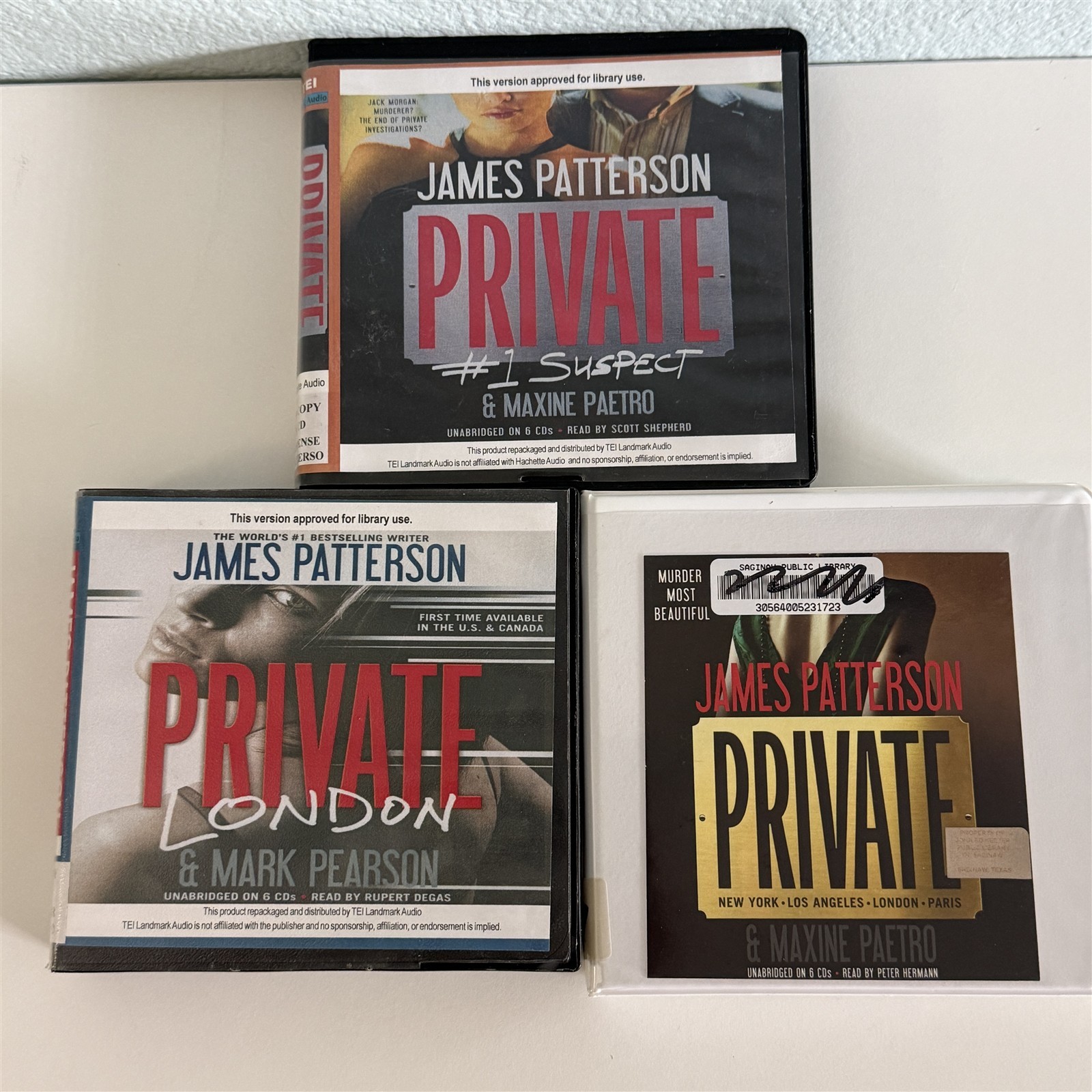 Lot Of 3 James Patterson Private Series #1 Suspect London 1 2 4 Audiobooks On CD