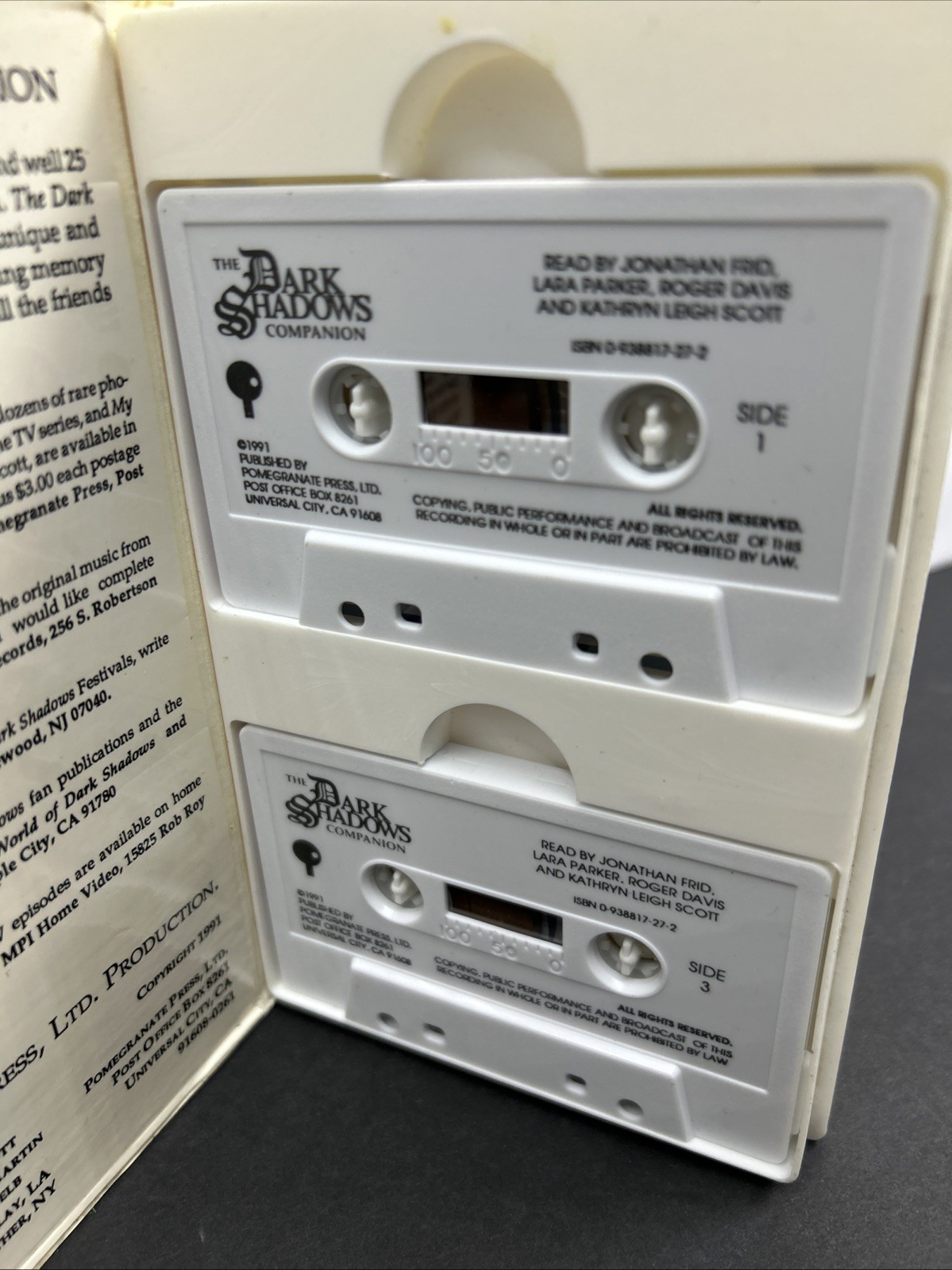 RARE SIGNED 4X The Dark Shadows Companion 25th Anniversary Collection Cassette’s