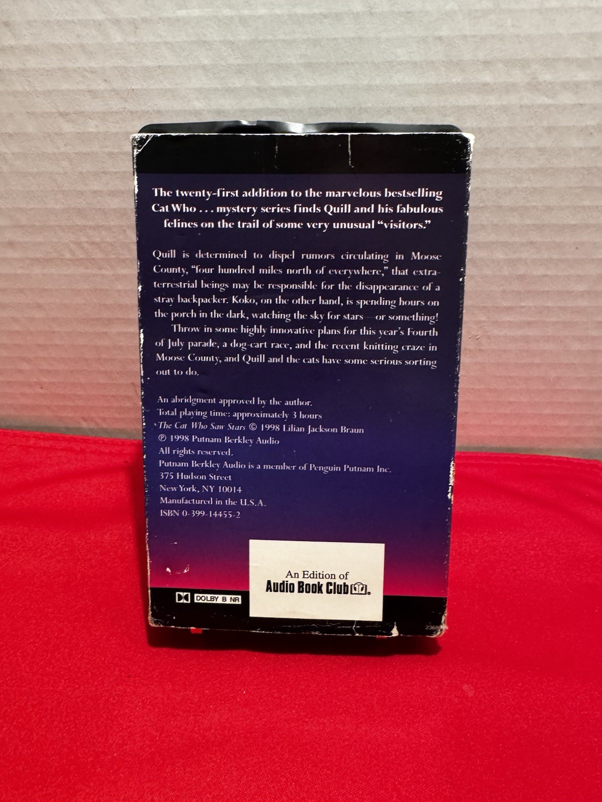 Lilian Jackson Braun Cat Who Saw Stars 2 Cassette Audiobook George Guidall 1998