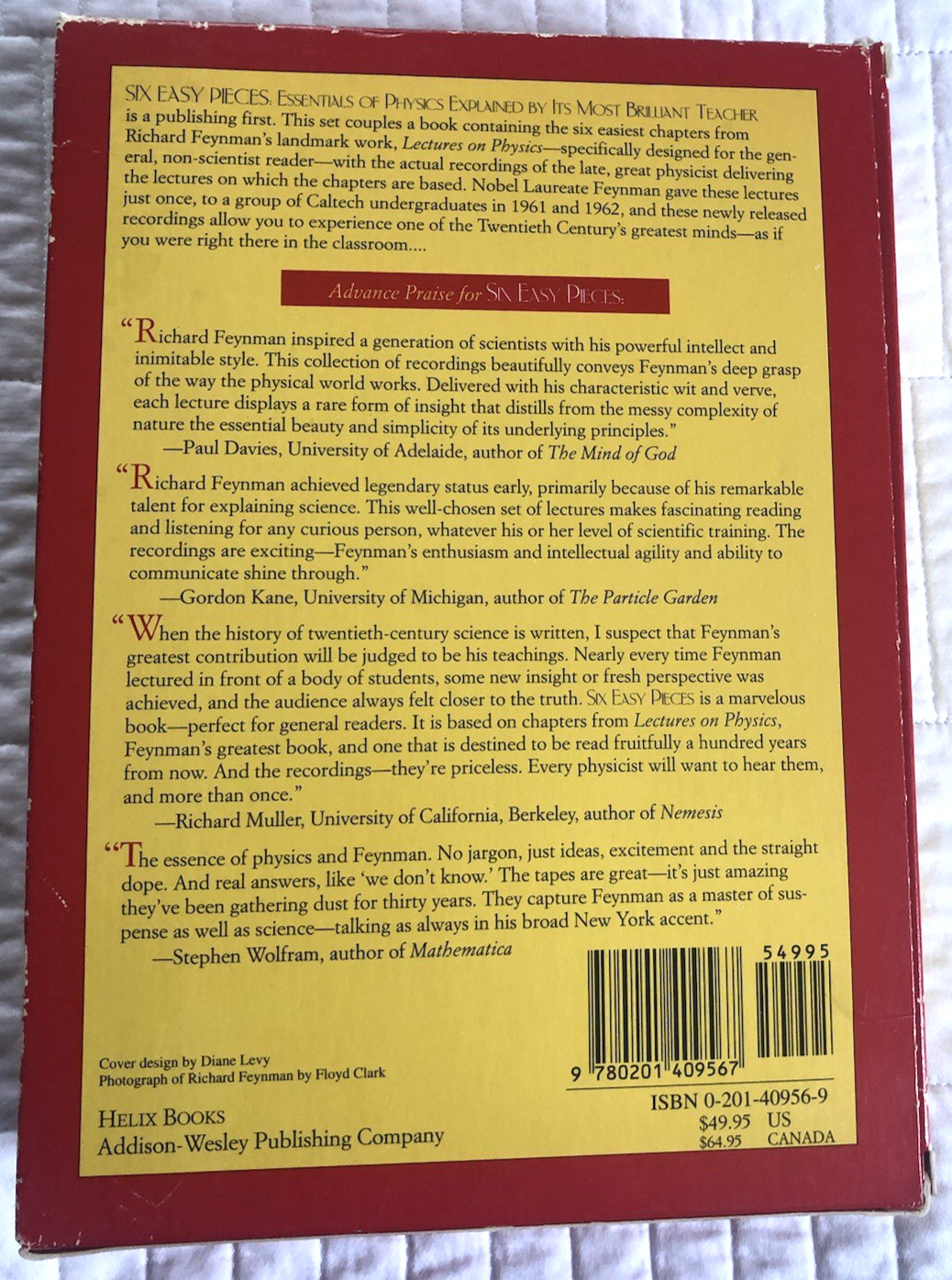 Six Easy Pieces Richard P. Feynman Physics Hardcover Book Cassette Tapes Box Set