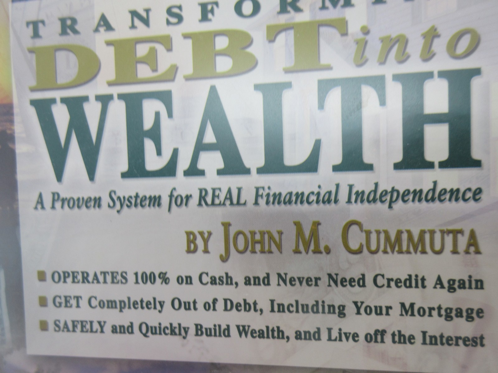 Transforming Debt into Wealth System-Nightingale Conant, 7 Cassettes (Very Good)