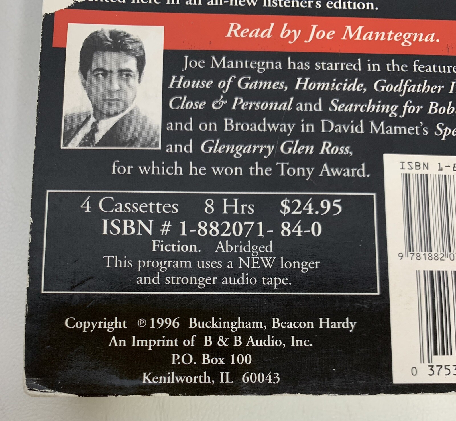 The Godfather Cassettes 4 tapes 8 Hours Mario Puzo Audiobook 1996