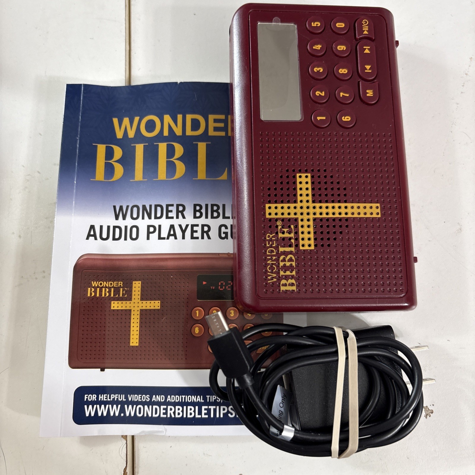 Wonder Bible Portable Audio Player W/ Charger & Manual