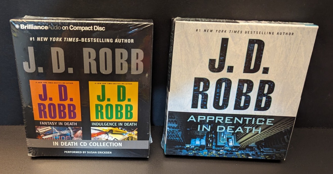 J. D. Robb Apprentice In Death, Fantasy In Death, Indulgence In Death Audio Lot