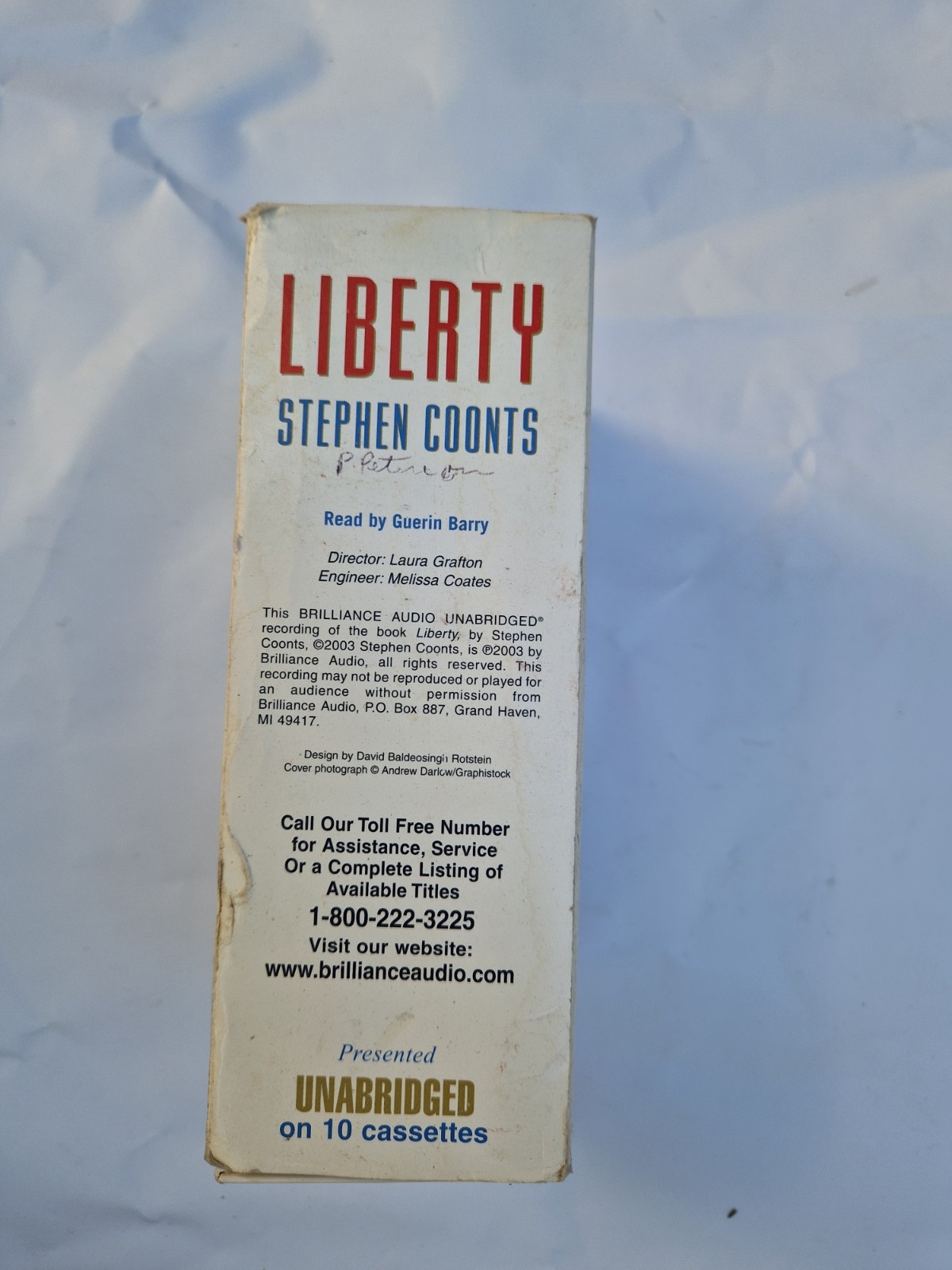 Brilliance Audio Liberty Stephen Coonts Jake Grafton Unabridged Cass Box 2003