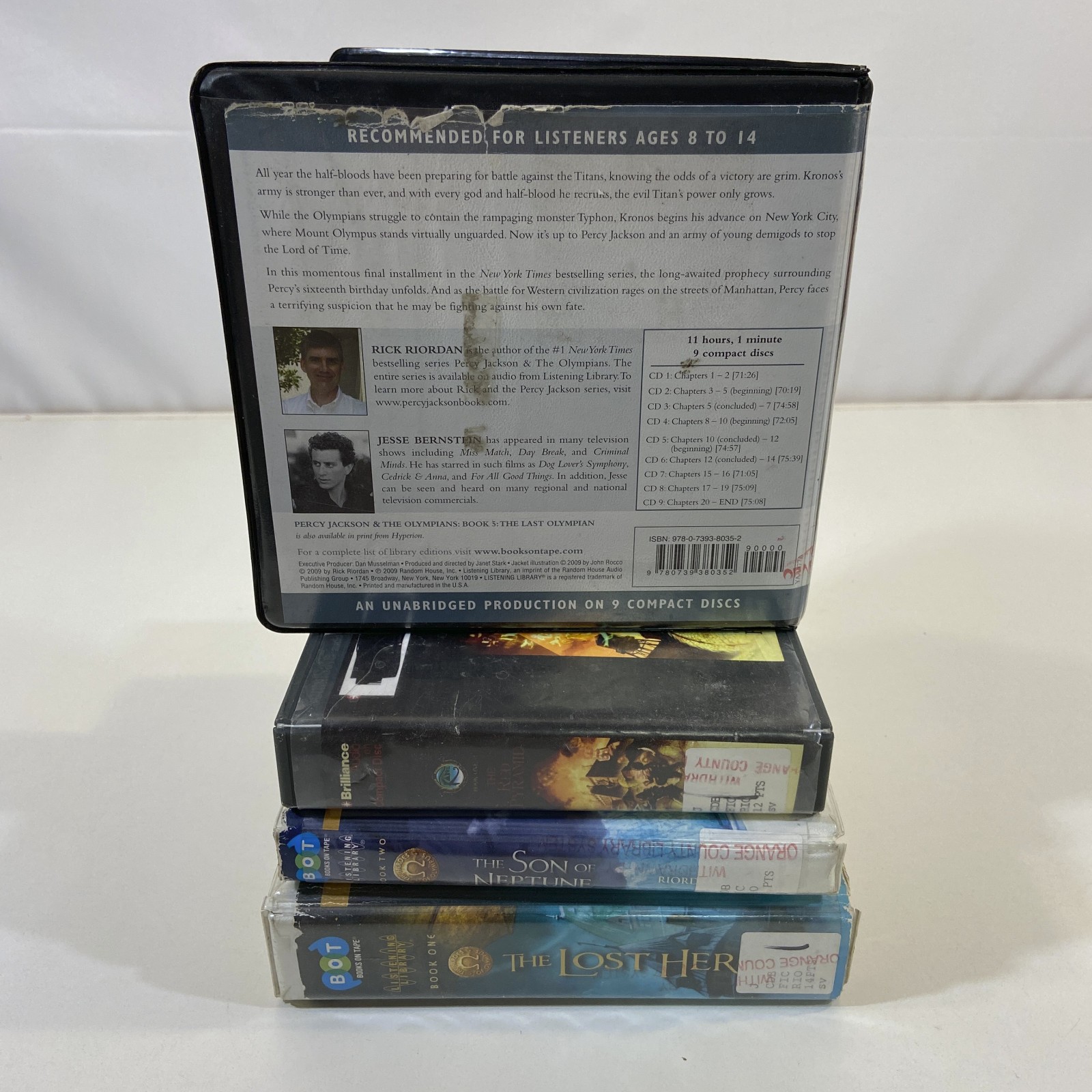 4 Rick Riordan Misc Series Ex-Library Unabridged Audiobooks Lot Books on Tape