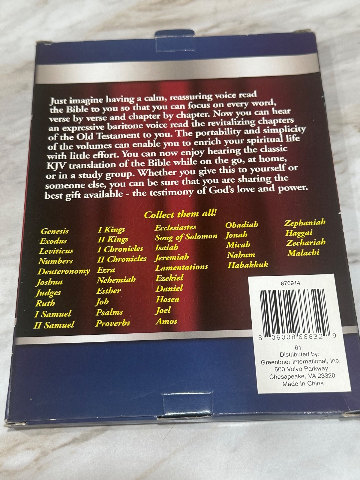 Bible On Audio CD Volume 1: Genesis 1-21 New Testament from Dad’s Estate