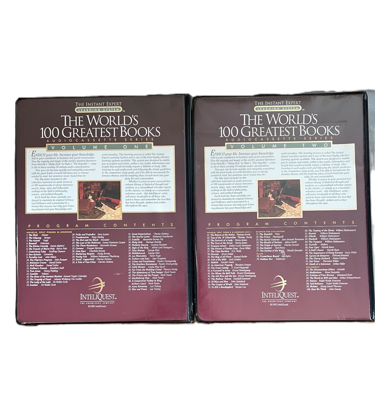 Rare Complete Intelliquest World’s 100 Greatest Books — Audio Cassette w/ Guides