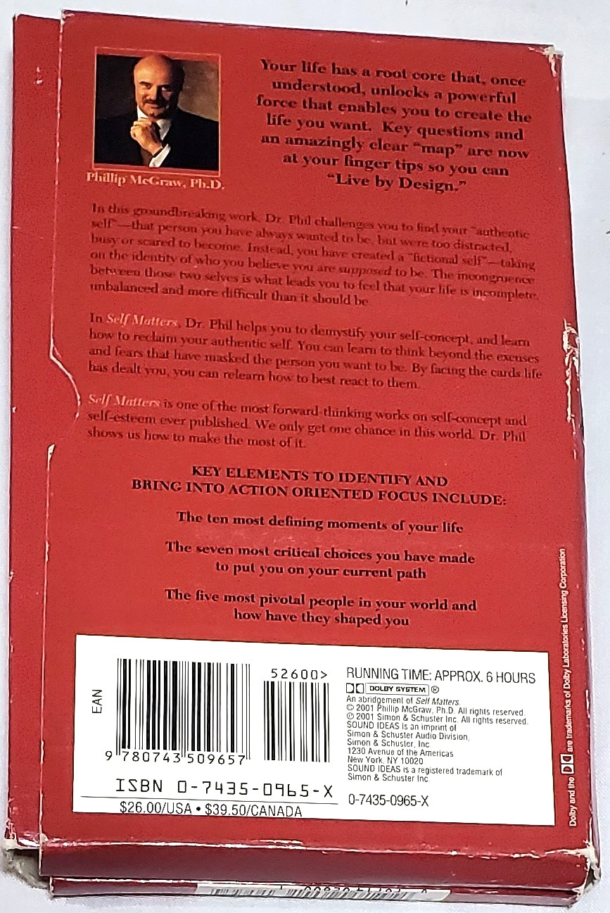 Dr. Phil Self Matters Creating Your Life From The Inside Out Audio Cassettes